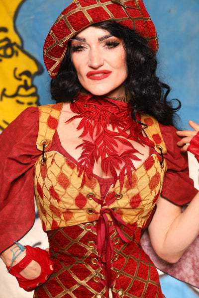 Cropped Courtier in Festival Diamond *PLEASE order by BUST Measurement, NOT waist!* - The Goldenberry Collection