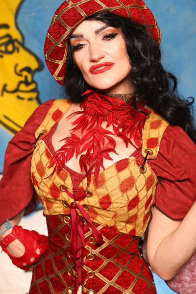 Cropped Courtier in Festival Diamond *PLEASE order by BUST Measurement, NOT waist!* - The Goldenberry Collection