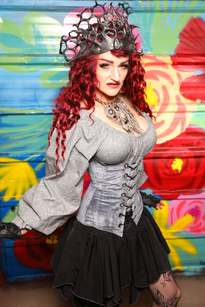 Wench Corset in Saltworn Gray - Day 17 of "Celebrating 22 Years of Damsel"