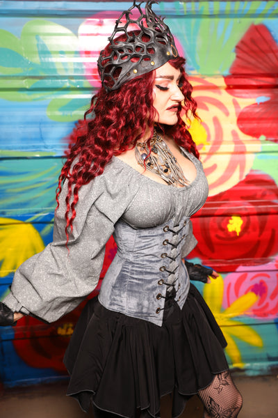 Wench Corset in Saltworn Gray - Day 17 of "Celebrating 22 Years of Damsel"