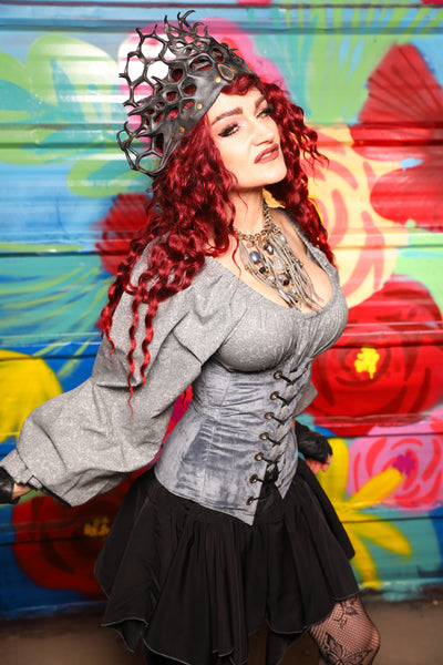 Wench Corset in Saltworn Gray - Day 17 of "Celebrating 22 Years of Damsel"