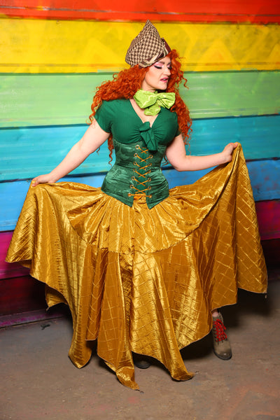 Drop Waist Fairy Skirt in Gold Pintuck #19 - The Magically Delicious Collection