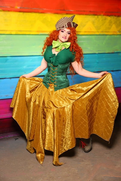 Drop Waist Fairy Skirt in Gold Pintuck #19 - The Magically Delicious Collection