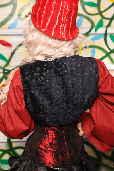 Sgt Pepper Vest in Black Brush Stroke - "Crows & Cardinal Collection"