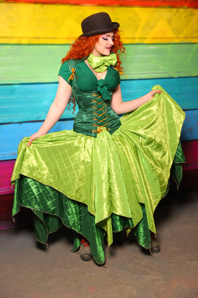 Fairy Skirt in Electric Green Pintuck #24 - The Magically Delicious Collection