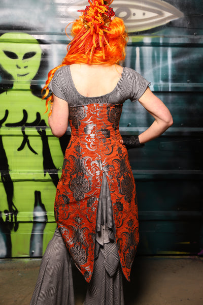 Siren Underbust Corset in Goldfish Medallion - The Gilded Galaxy Collection