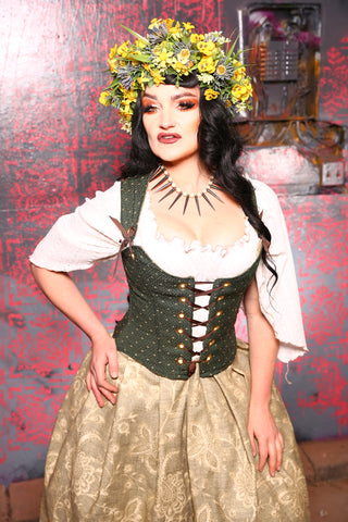 Maiden Bodice in Ivy Scales- "Ring Around the Roses" Collection