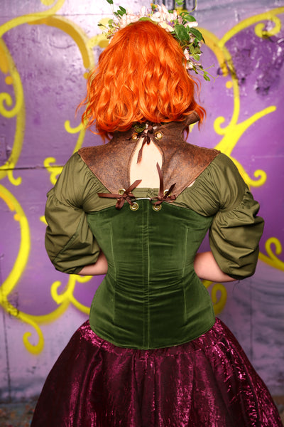 Buccaneer Corset Green Velvet #6 - Moss & Maple Collection