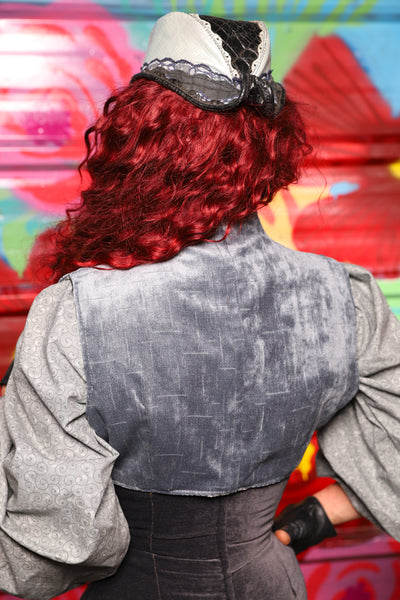 Lace Up Vest in Saltworn Gray - Day 18 of "Celebrating 22 Years  of Damsel"