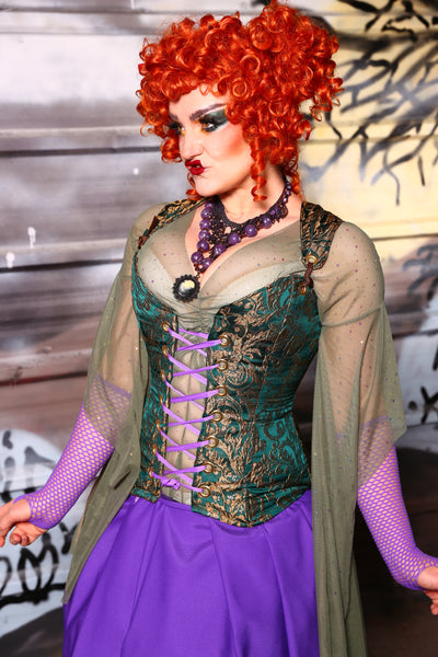 Heidi Corset in Winifred Swirl Vines - The Sanderson Sisters Collection