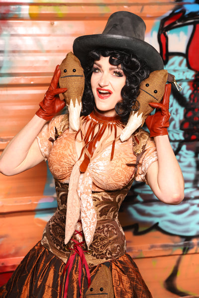 Petite Vixen Corset Brown Ornate Paisley -Turkey Day 2025