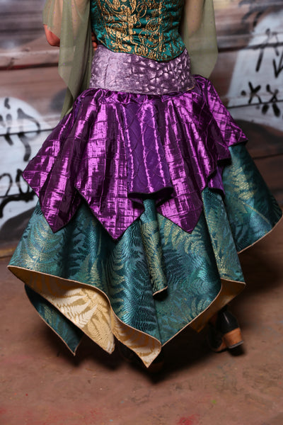 Drawstring Mini Fairy Skirt in Purple Pintuck - The Sanderson Sisters Collection