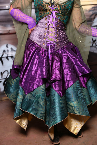 Drawstring Mini Fairy Skirt in Purple Pintuck - The Sanderson Sisters Collection