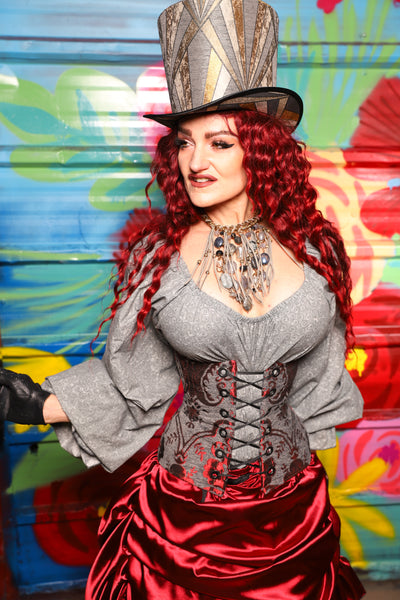 Petite Wench Corset in Bloodstone Medallion - Day 18 of "Celebrating 22 Years of Damsel"