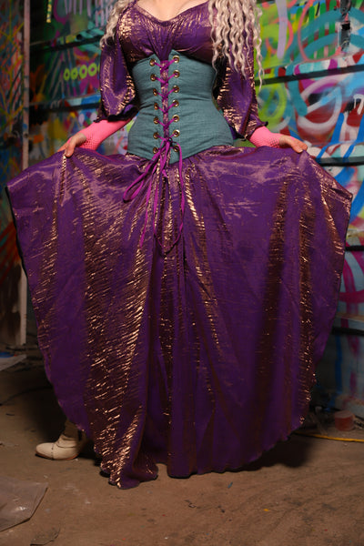 08. Crescent Skirt in Two Tone Purple Sea Sunset - The Feylustrium Collection