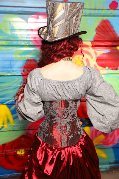 Petite Wench Corset in Bloodstone Medallion - Day 18 of "Celebrating 22 Years of Damsel"