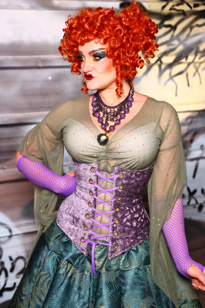 Wench Corset in Purple Brush Stroke - The Sanderson Sisters Collection
