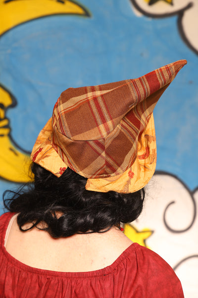 Crooked Point Hat in Fall Plaid - The Goldenberry Collection