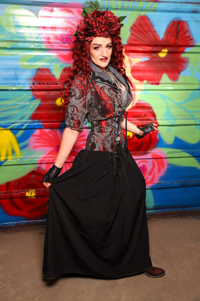 Tulip Skirt in Black Soft Rayon - Day 18 of "Celebrating 22 Years of Damsel"