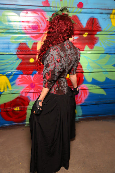 Tulip Skirt in Black Soft Rayon - Day 18 of "Celebrating 22 Years of Damsel"