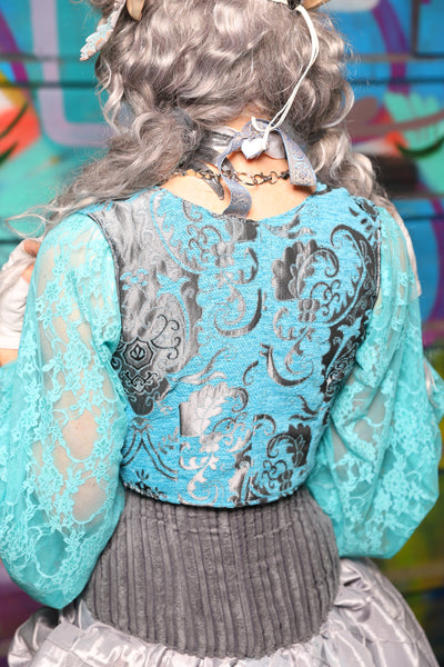 15. Cropped Dapper Vixen in Turquoise & Silver Medallion - The "Love at Frost Sight" Collection