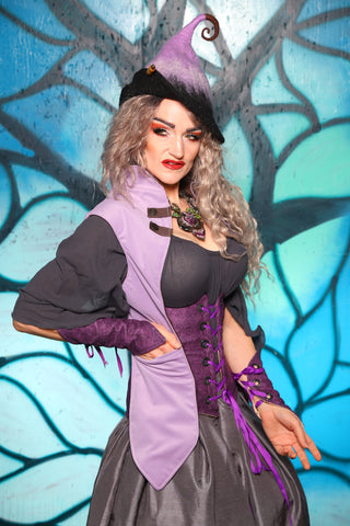 Holster Vest in Solid Lilac Velvet - The "Pumpkins, Screams & Corset Dreams" Collection