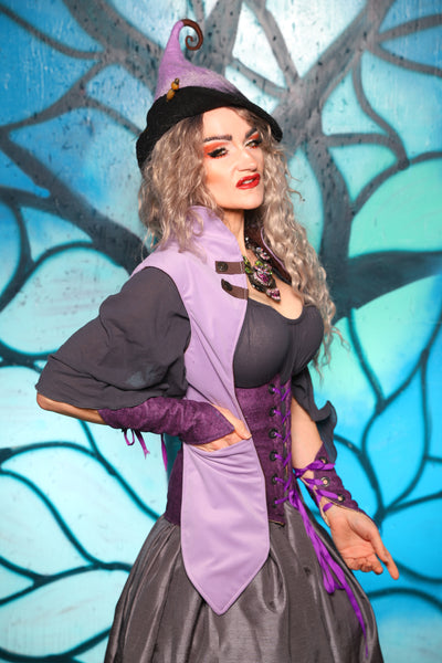 Holster Vest in Solid Lilac Velvet - The "Pumpkins, Screams & Corset Dreams" Collection