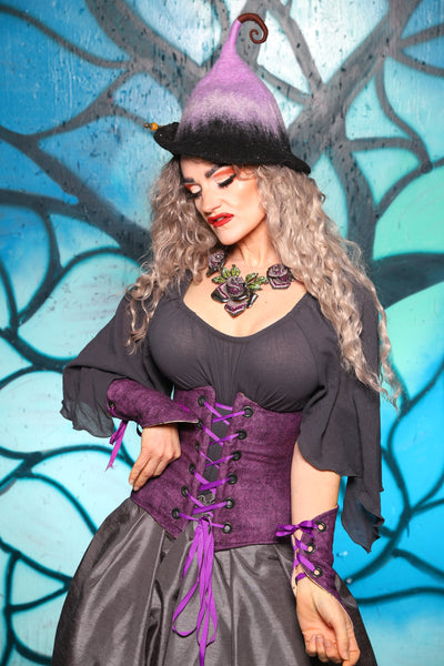 Petite Wench Corset in Enchanted Heather - The "Pumpkins, Screams & Corset Dreams" Collection