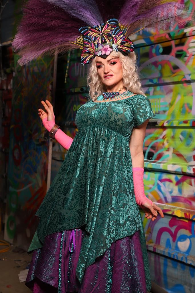 sachin and babi light blue dress Green Fairy Medieval Cottagecore Princess Dress Royalcore Aesthetic