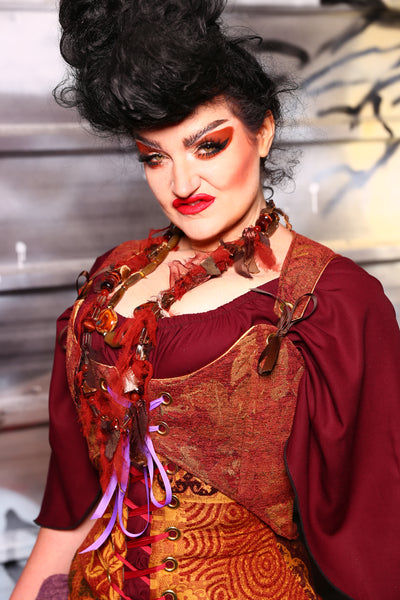 Cropped Marie Bodice in Leaf Pile - The Sanderson Sisters Collection