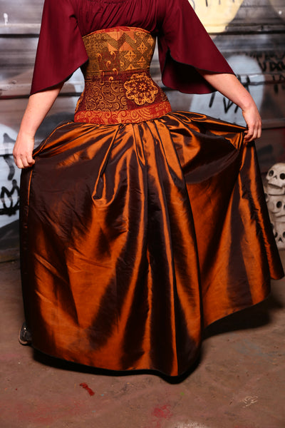 Tulip Skirt in Copper Taffeta - The Sanderson Sisters Collection