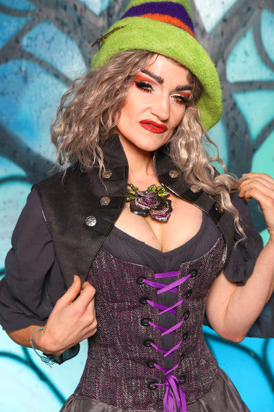Sgt Pepper Vest in Shadecloth - The "Pumpkins, Screams & Corset Dreams" Collection