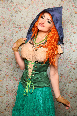 Petite Vixen in Shamrock Floral with VARIOUS Different Blue Hoods! -Lucky Day Collection