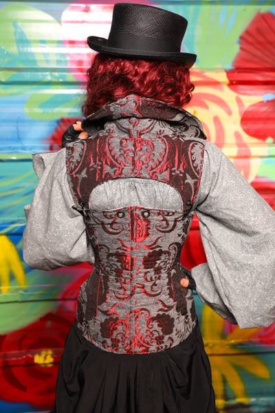 Keyhole Vixen Corset in Bloodstone Medallion - Day 18 of "Celebrating 22 Years of Damsel"