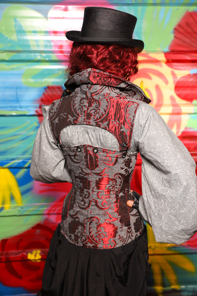 Keyhole Vixen Corset in Bloodstone Medallion - Day 18 of "Celebrating 22 Years of Damsel"