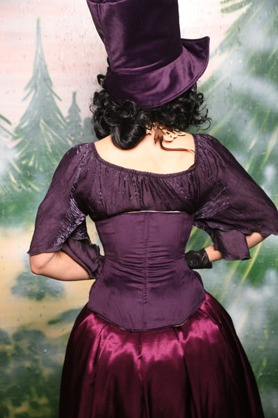 Petite Wench Corset in Elderberry Velvet - Day 7 of 12 Days of Damsel Christmas 2025