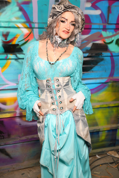 41. Petite Siren Corset in Frosted Tesserae - The "Love at Frost Sight" Collection