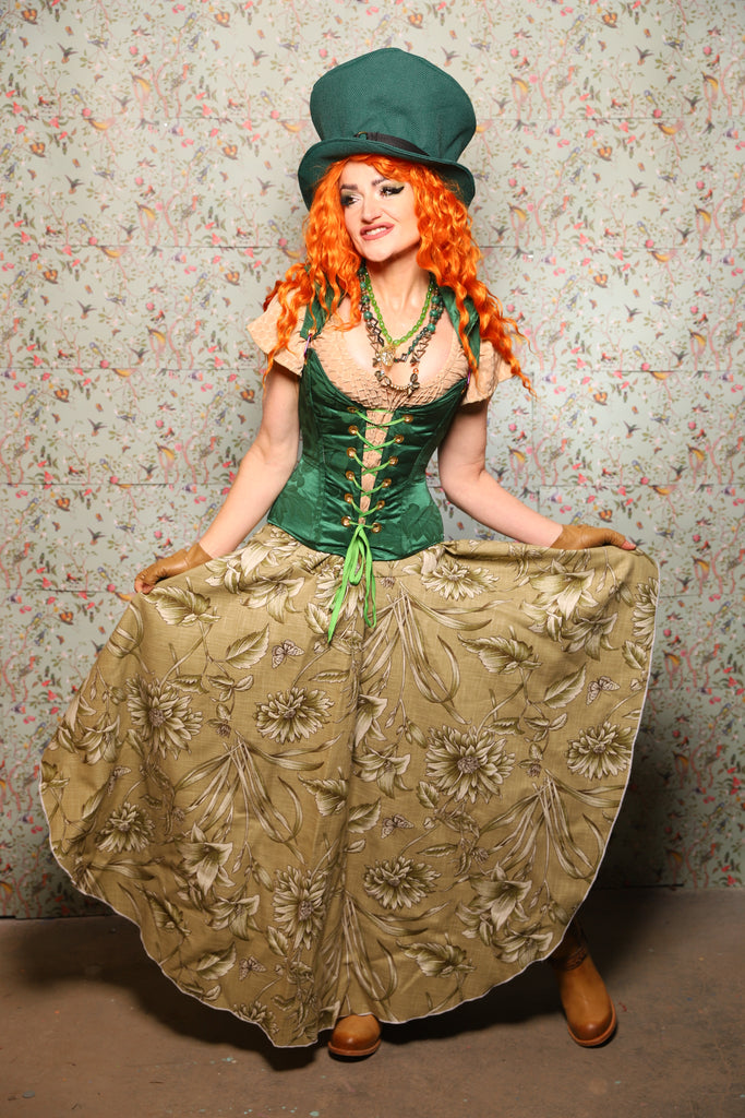 Crescent Skirt in Herbalist Floral - Lucky Day Collection