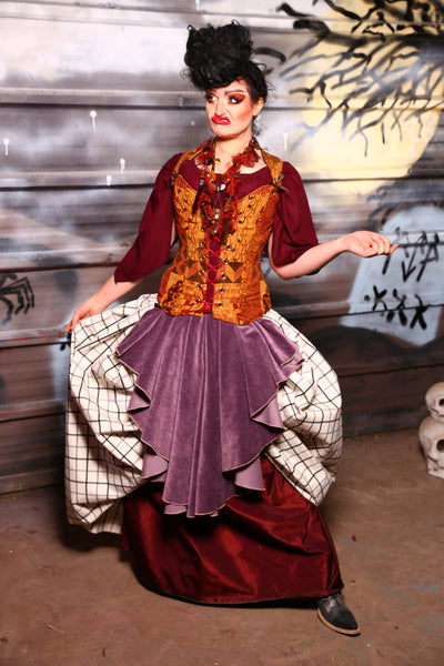 Detachable Peplum Ruffle in Dusk Velvet - The Sanderson Sisters Collection