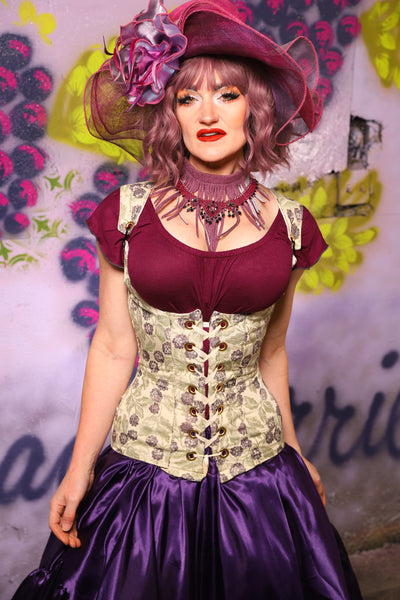 Vixen Corset in Wild Blackberry - The Basil & Bramble Collection
