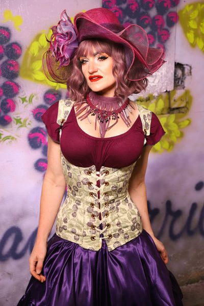 Vixen Corset in Wild Blackberry - The Basil & Bramble Collection