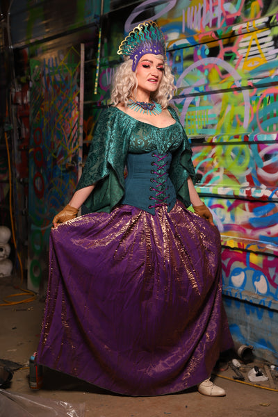 40. Tulip Skirt in Two Tone Purple Sea Sunset - The Feylustrium Collection