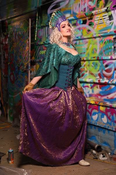 40. Tulip Skirt in Two Tone Purple Sea Sunset - The Feylustrium Collection