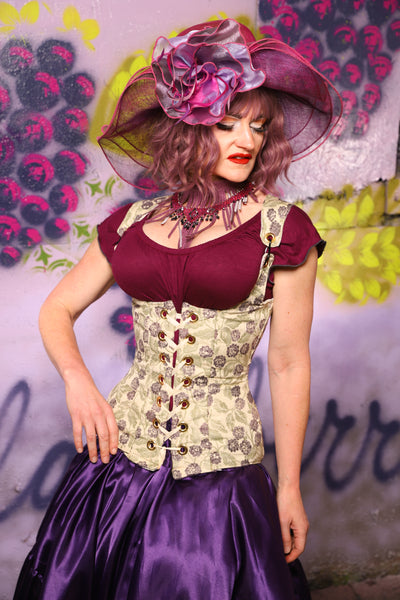 Vixen Corset in Wild Blackberry - The Basil & Bramble Collection