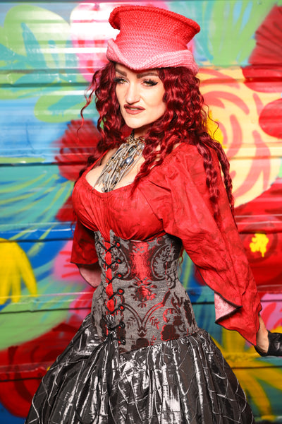 Wench Corset in Bloodstone Medallion - Day 18 of "Celebrating 22 Years of Damsel"
