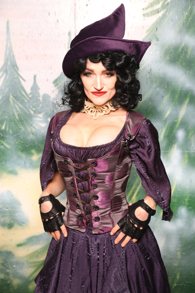 Maiden Bodice in Purple Metallic Dot - Day 7 of 12 Days of Christmas