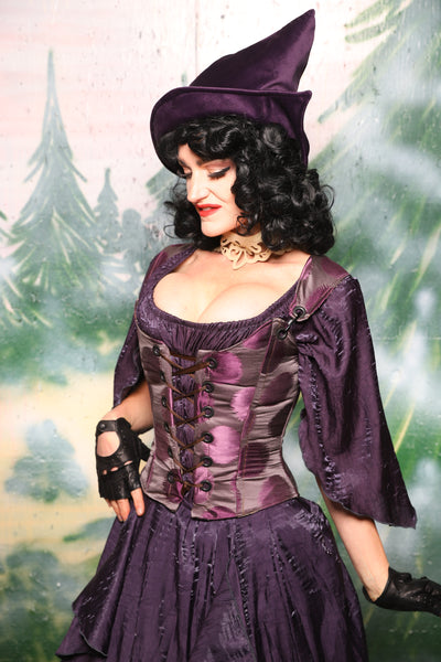 Maiden Bodice in Purple Metallic Dot - Day 7 of 12 Days of Christmas