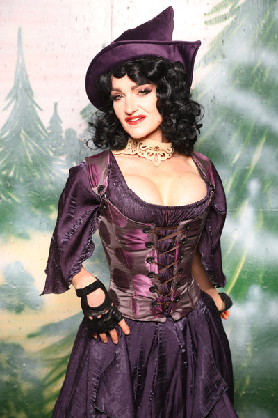 Maiden Bodice in Purple Metallic Dot - Day 7 of 12 Days of Christmas