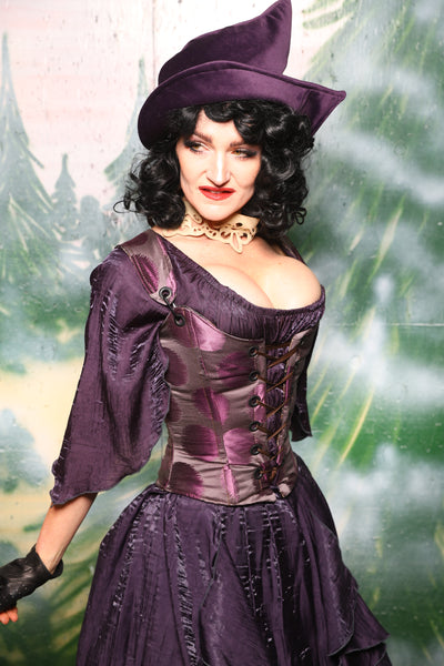 Maiden Bodice in Purple Metallic Dot - Day 7 of 12 Days of Christmas