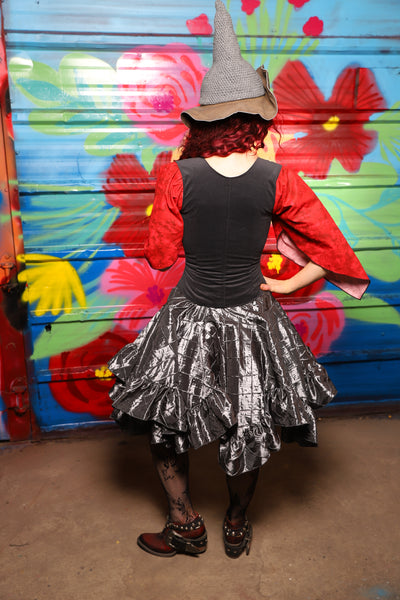 Mini Fairy Skirt w/ruffle in Metal Armor Pintuck - Day 18 of 22 Days of Damsel